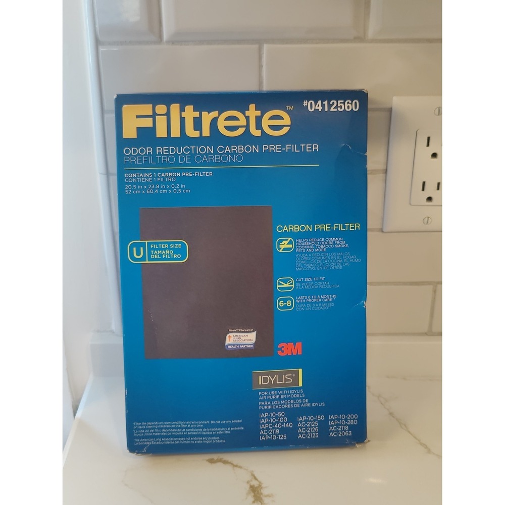Filtrete 0412560 Odor Reduction Carbon Pre-Filter Air Purifier Idylis 3M‎